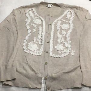 Women’s Banana Republic embroidered cardigan Sz M